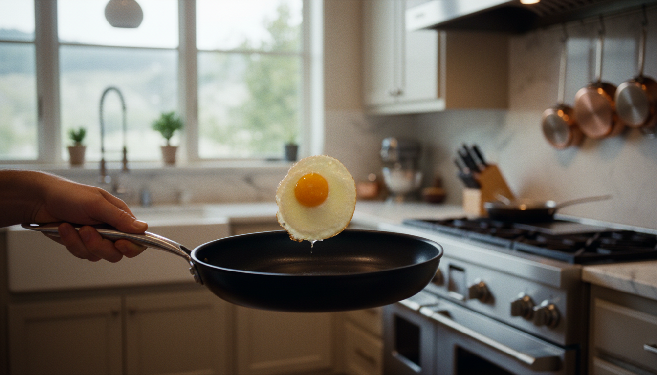 Non-Stick Egg Flip: The Wrist Flick Explained