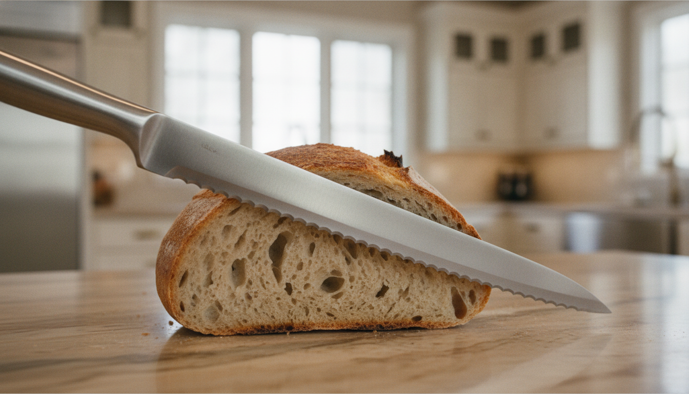 Sawing Motion for Sourdough: Keep Crumb Intact