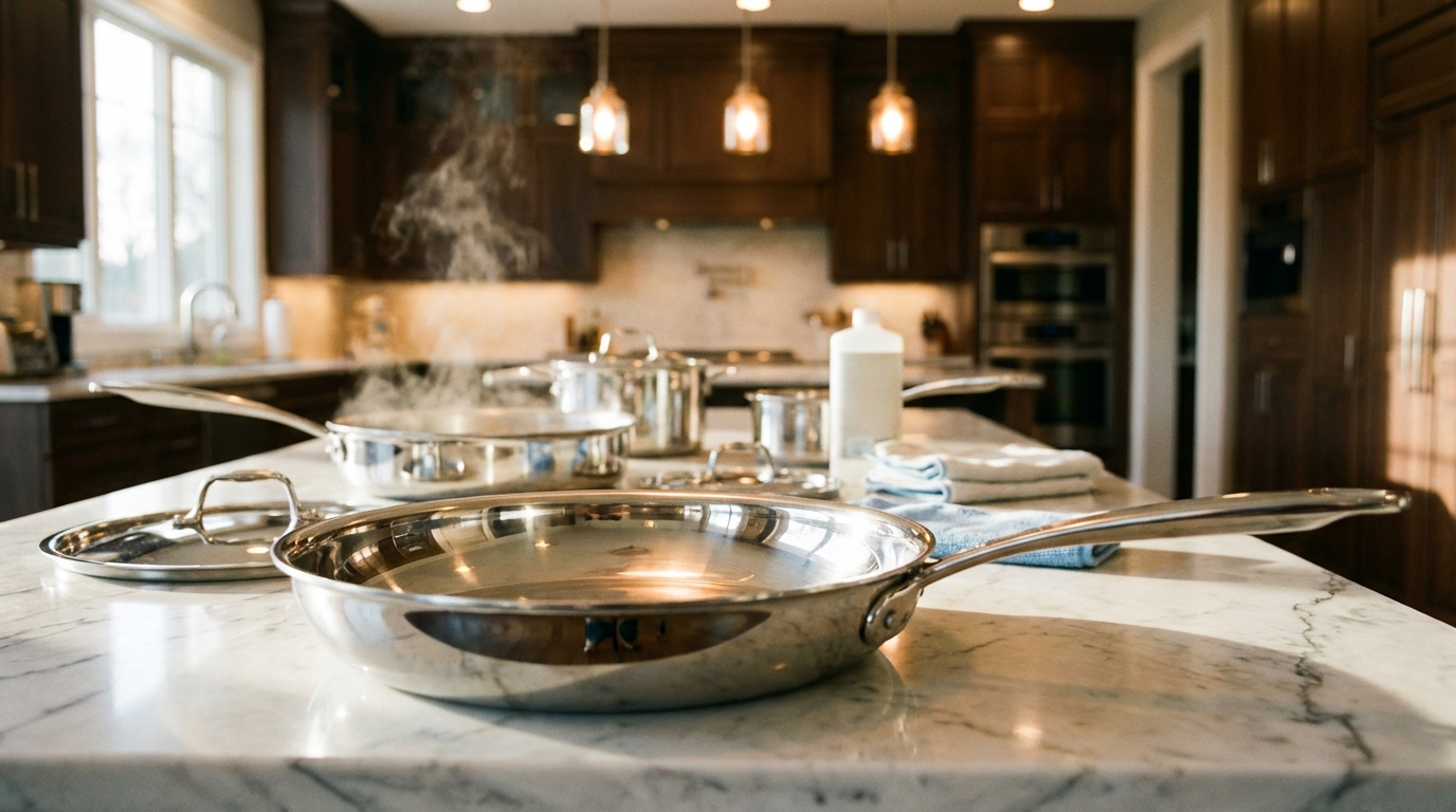 PFAS-Free Stainless Cleans Up: Bar Keeper’s Friend vs. Dish Soap