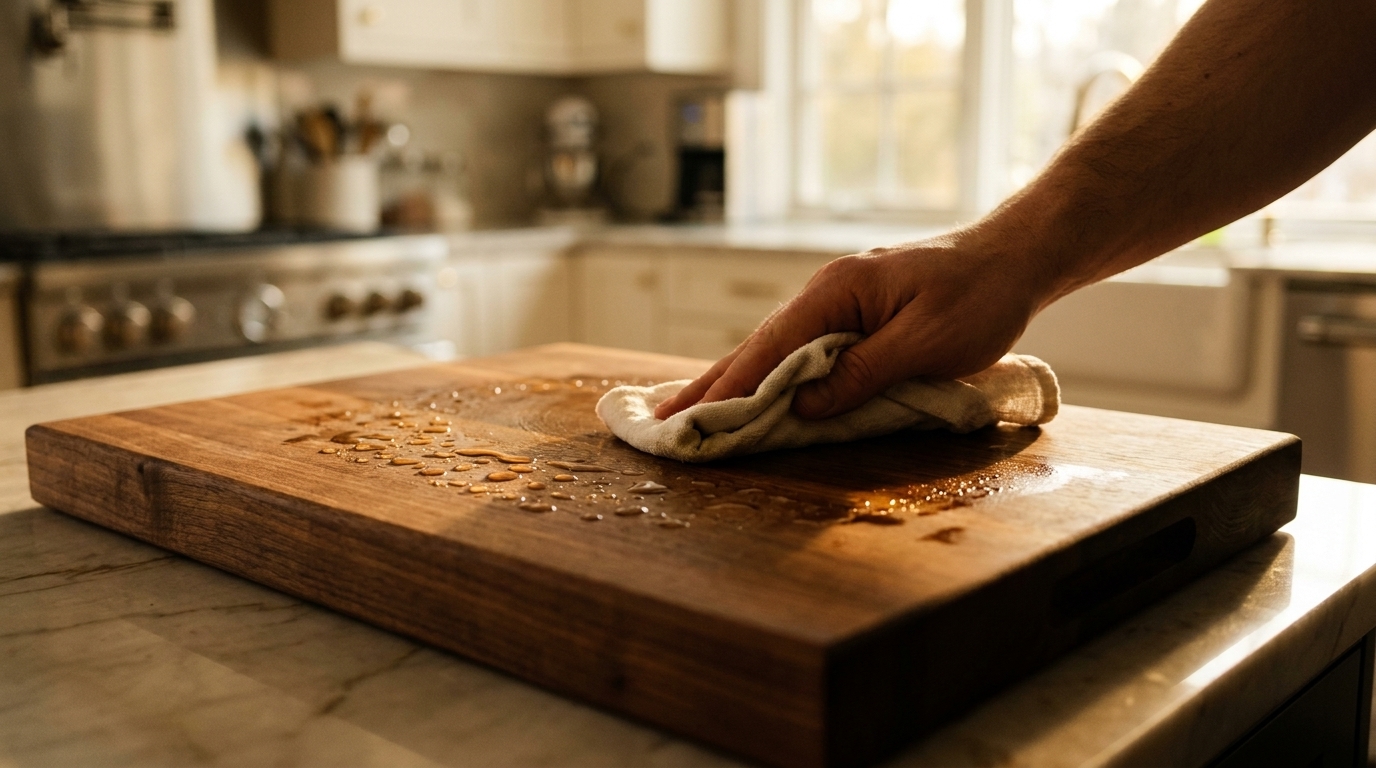How to Oil a Wooden Cutting Board After Cutting Acidic Dragon Fruit
