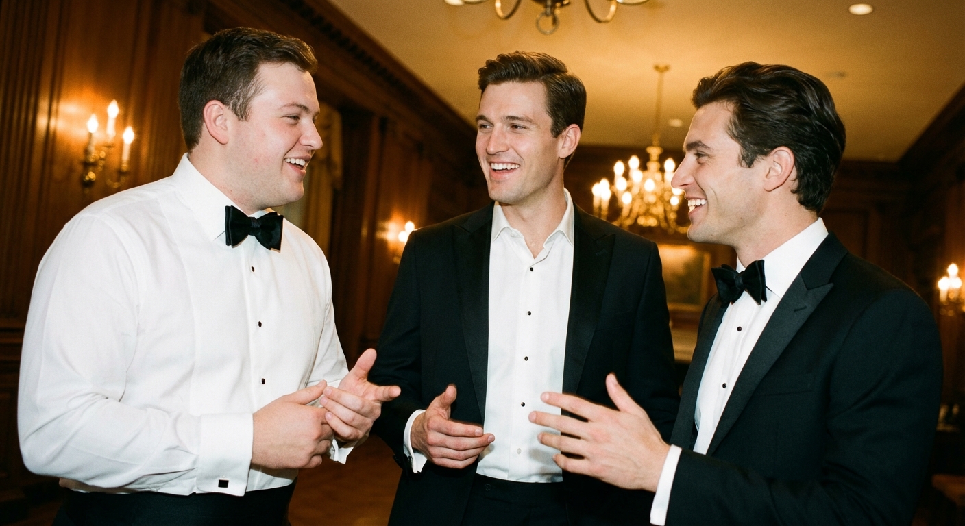 Which tuxedo shirt collar flatters your face shape?