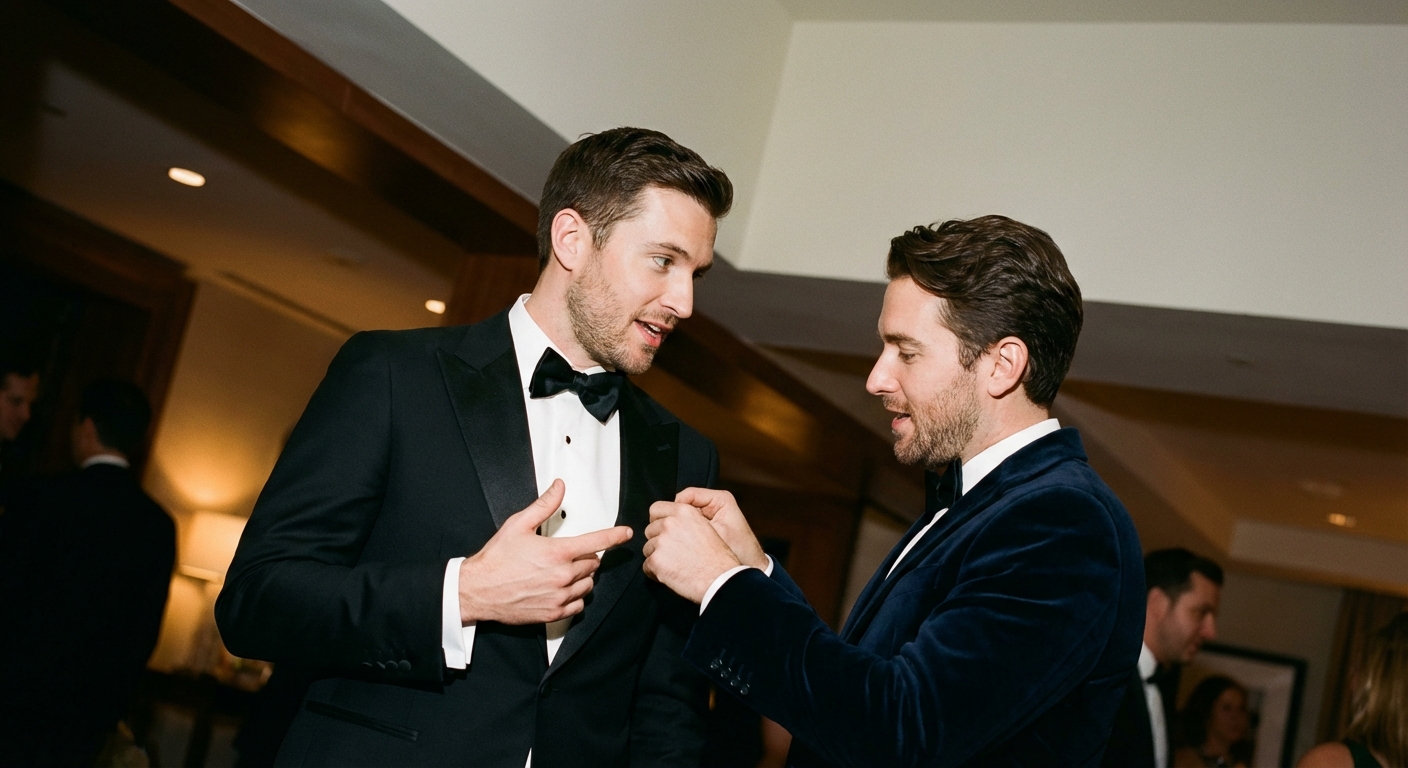 Black tuxedo fabrics: what distinguishes rental from retail