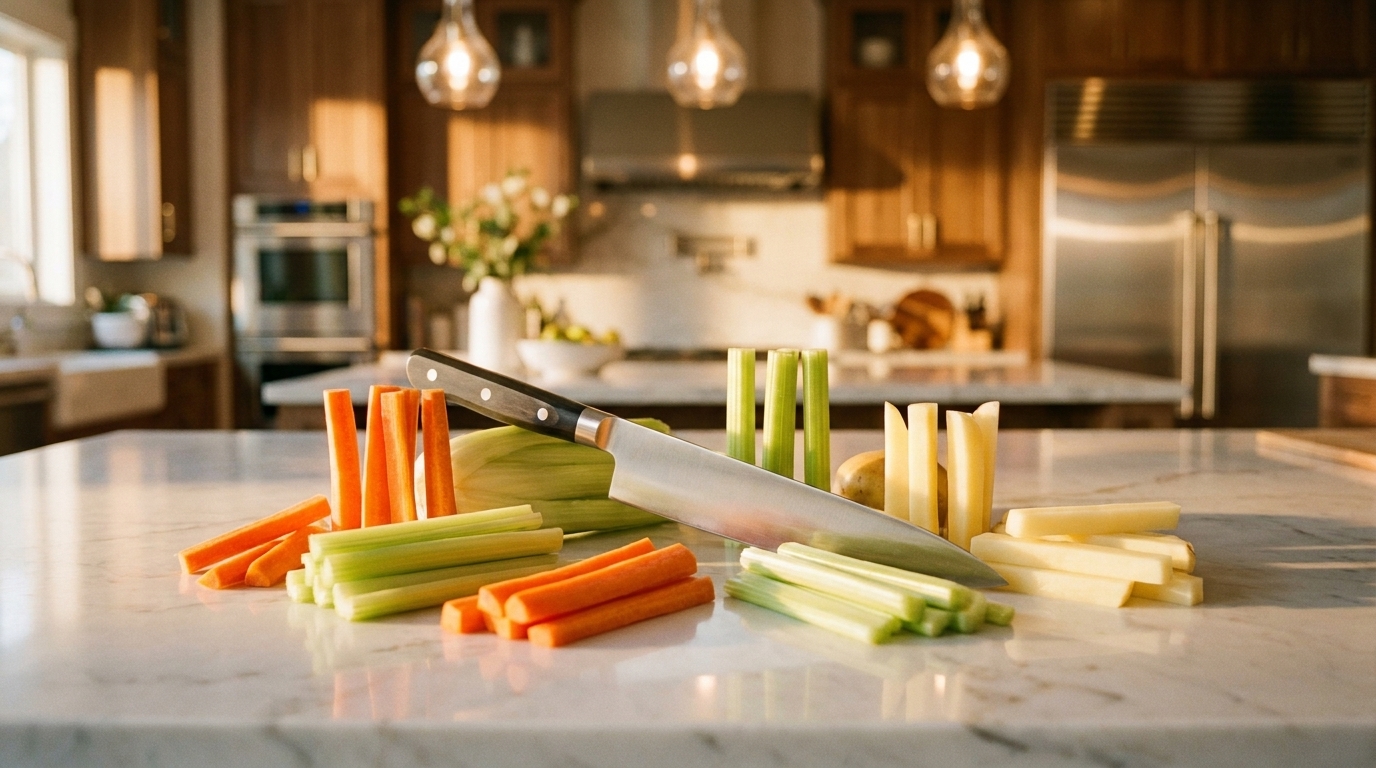 Batonnet Cut Technique: Precise Sticks for Even Cooking