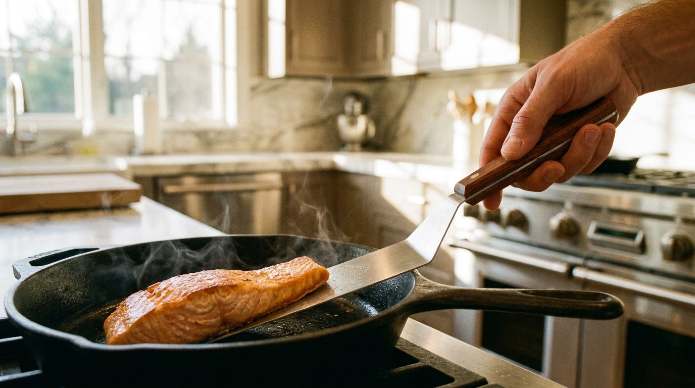 Fish Turner Magic: Slim Blade, Flexible Wrist, Intact Fillets